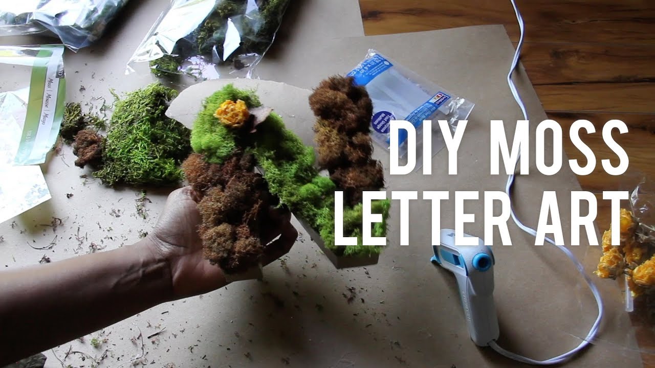 DIY Moss Letter Art YouTube