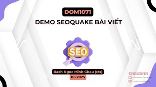 Full DOM1071 | Onpage - Hướng dẫn SEOQuake bài viết | Chaubnm Update
