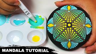 Mandala Art Dot Painting Rocks Painted Stones | How to Paint Mandala for Beginners Tutorial #mandala