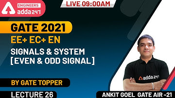 Signals and System | Even and Odd Signal | EE+ EC+ EN | GATE 2021