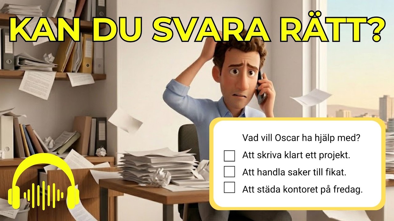 Hörförståelse SFI D: Förstår du röstmeddelanden på jobbet? 🎧