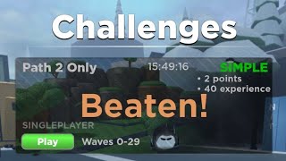 Beating Path 2 Only Simple Challenge | Tower Blitz