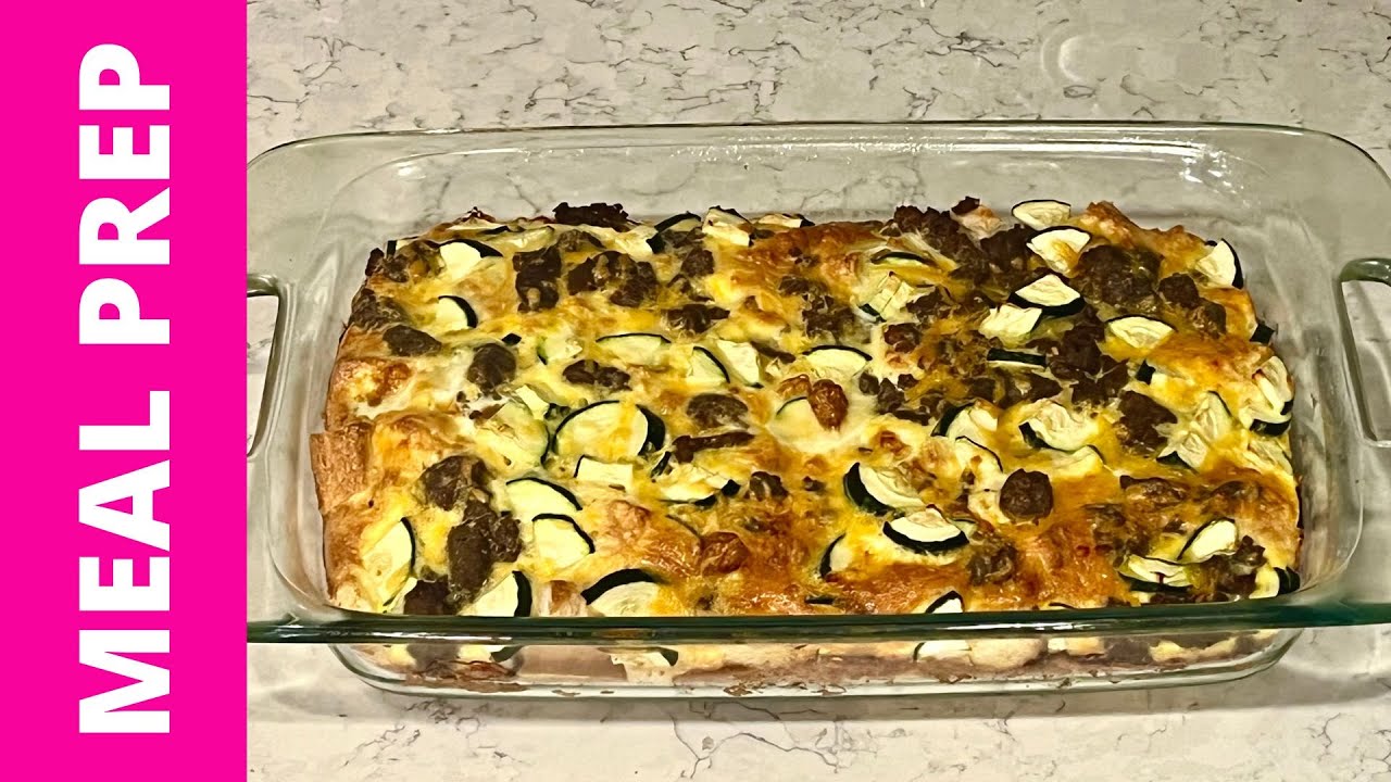 KETO BREAKFAST MEAL PREP keto breakfast casserole with sausage and