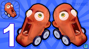 Head Race - Gameplay Walkthrough Part 1 Level 1-12 Shouty Hopping Heads Scream Shout (iOS,Android)