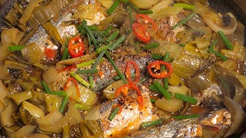 Cá Bạc Má Kho Cải Chua Vị Ngon Tuyệt Vời