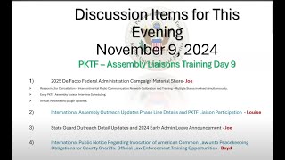 PKTF Liaison Training Series 2 Day 9