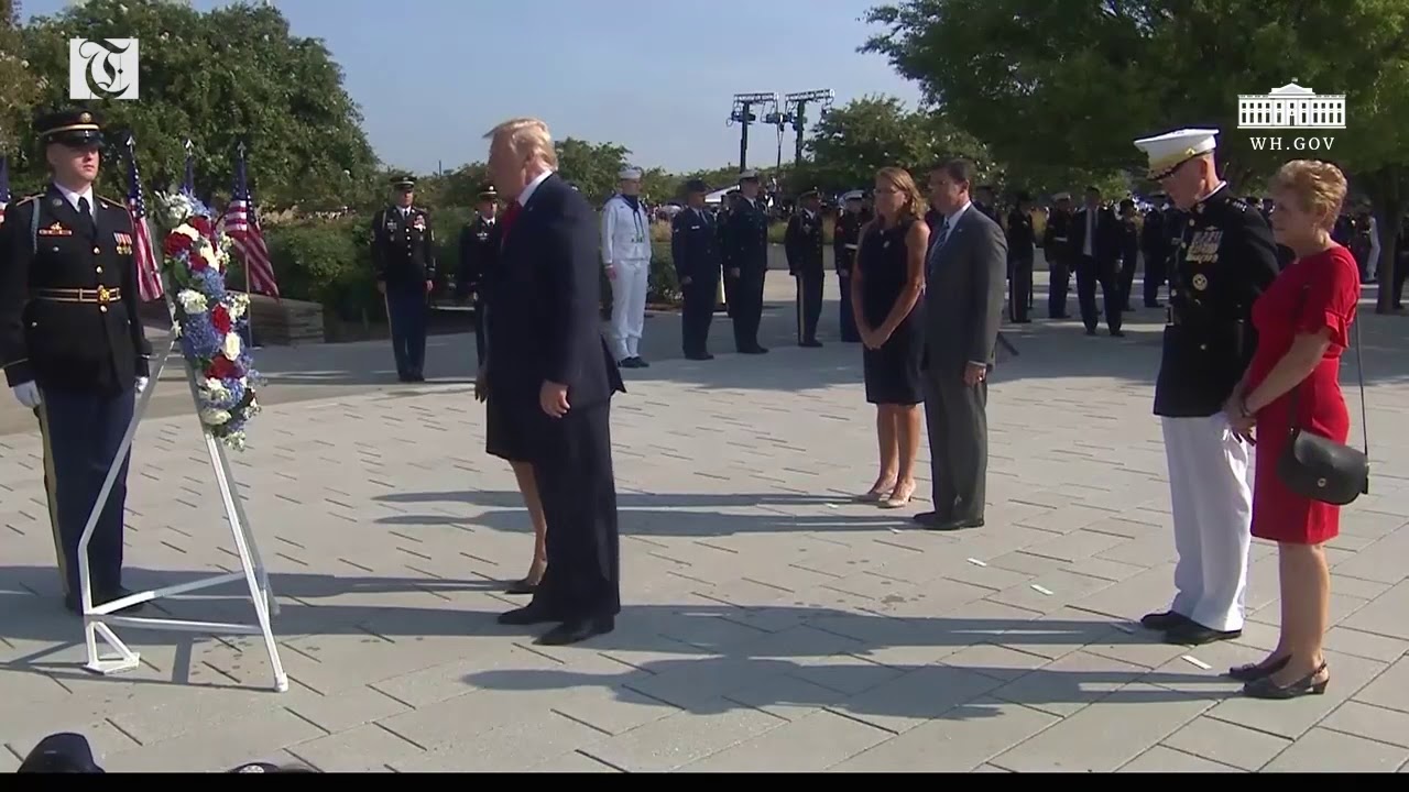 President Trump and The First Lady Participate in a September 11th Pentagon Wreath Laying Ceremony doha mapa