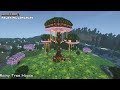 Minecraft Relaxing Longplay Rainy - Creative Build - Cozy Tree House ( No Commentary ) 1.20