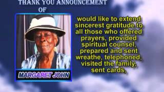 Margaret John Thank you