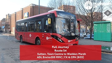 Full Journey | Route S4 to Waddon Marsh | ADL Enviro200 MMC | 8153 (YX16 OFA)