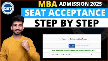 MBA Seat Acceptance Process 2025 | Mba Cap Round 1 Seat Acceptance 2025