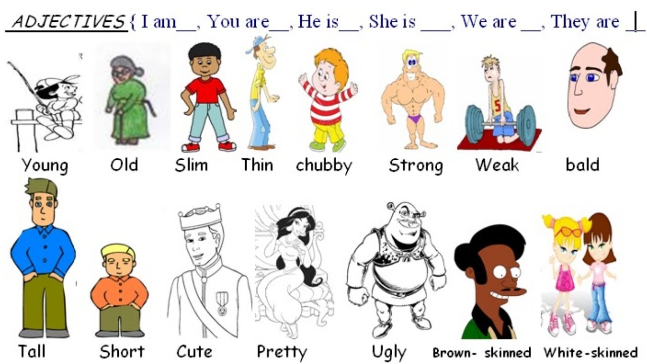 What do these children do. Adjectives внешность. Описать внешность персонажа на английском. Appearance картинки. Картинки для описания внешности.