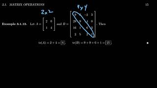 The Trace of a Matrix