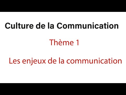 Vidéo: Qu'est-ce Que La Culture De La Communication