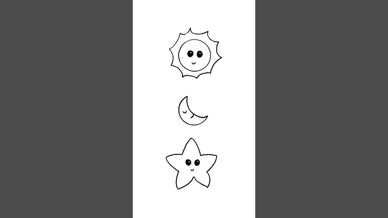 Draw Sun, Moon and Star 