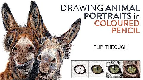 Drawing Animal Portraits in Coloured Pencil Flip T...