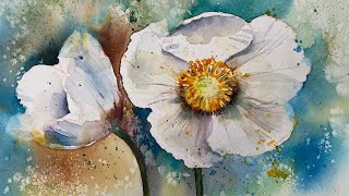 Real Time Watercolour Flower Painting Tutorial