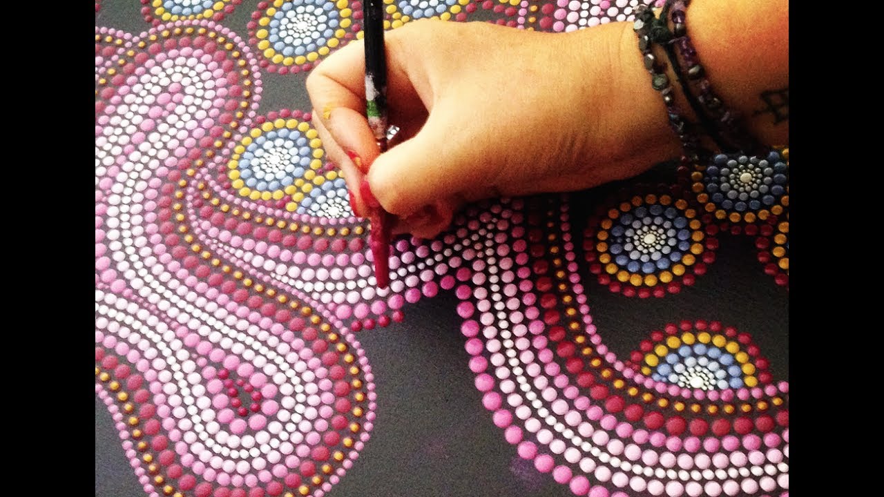 Beginners Dot painting mandala with Happy Dotting Company tools 