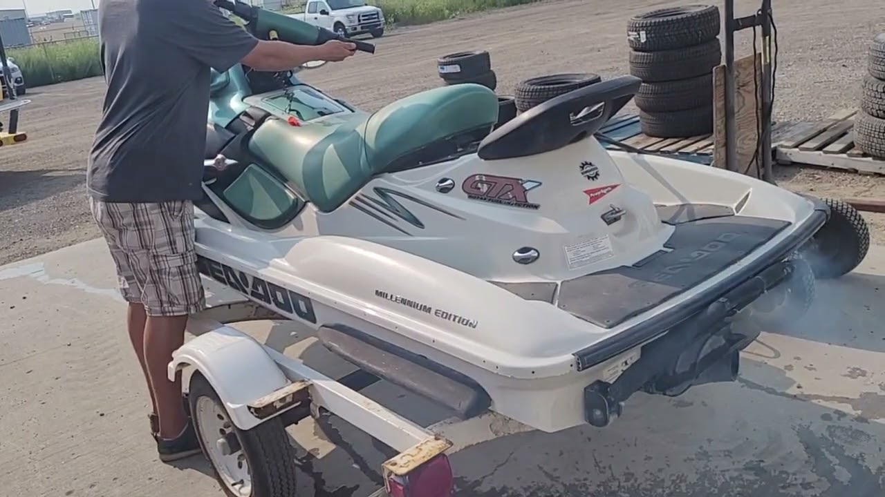 2000 Sea-Doo GTX Millennium Edition Watercraft w/ 2000 HLT S/A Trailer