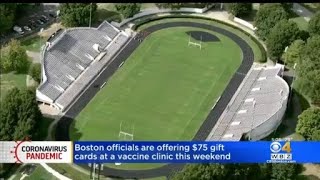 Boston officials offer $75 gift card at COVID booster clinic