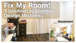 Colorful Boho Styled Basement - 7 Solutions to Common Design Mistakes | Fix my Room Series S1 Ep3