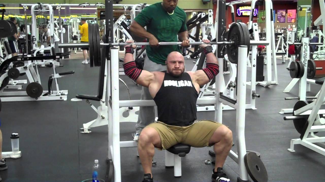 Press Behind the neck 315 lbs x 2 YouTube