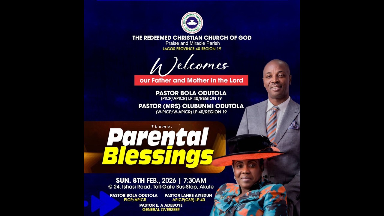 SPECIAL SUNDAY SERVICE || 2ND SERVICE || 8TH FEB, 2026 || RCCG PRAISE ...