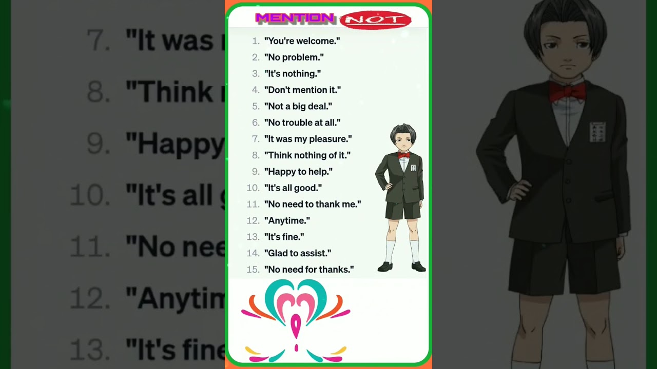 Other Ways to Say ' Mention not ' | Spoken English Practice 