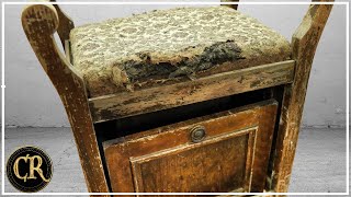 картинка: Реставрация викторианского стула для фортепиано