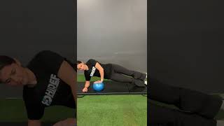 Side Plank with Oblique Ball Press Down