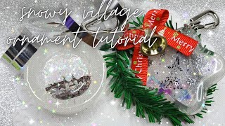 Eng ● rasin art 눈내리는 마을 오너먼트 만들기 snowy village ornament tutorial