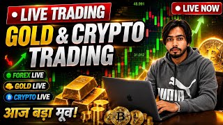 GOLD LIVE TRADING CRYPTO FOREX TRADING 18 JUME #GOLDRADINH #crpytotrading #bitcoin