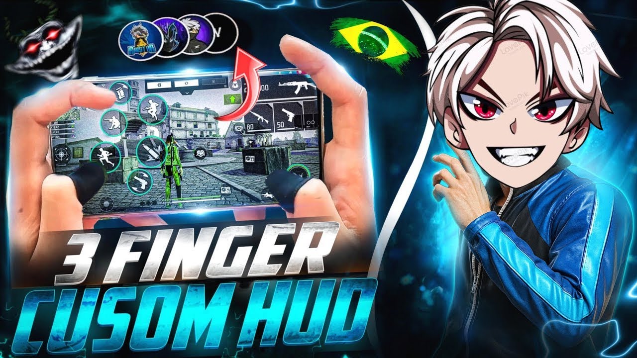 BEST 3 FINGER CUSTOM HUD 🤯 CODE🌪️⚙️ 3 FINGER FREESTYLE CUSTOM HUD IN ...