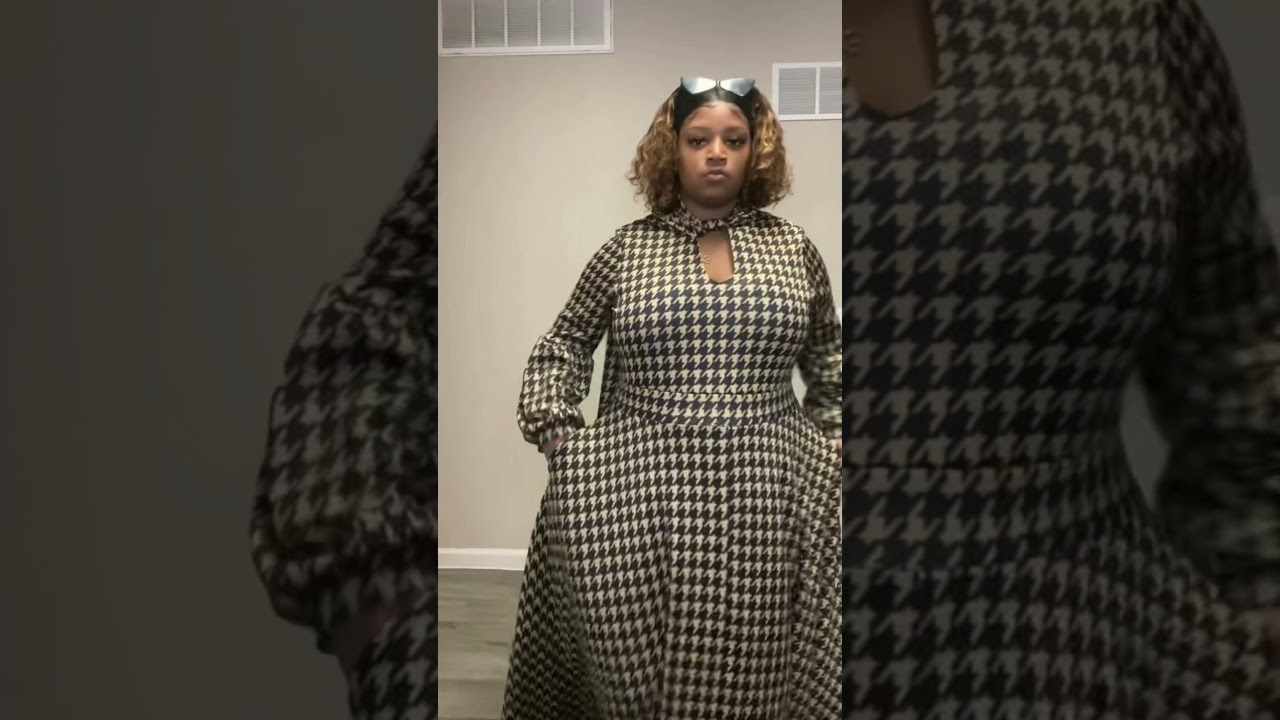 open lace back dress Houndstooth Dress & Jacket (Chocolate)