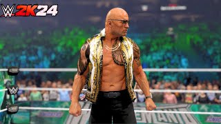 The Rock vs Brock Lesnar - Wrestlemania 40 Full Gameplay | WWE 2K24