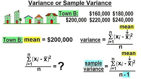 Statistics: Ch 2 Graphical Representation of Data (26 of 62) Variance or Sample Variance