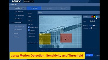Lorex security system sensitivity and threshold setup for the Costco system