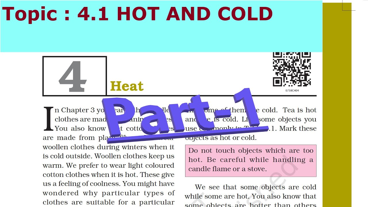 Class 7 Science Chapter 4 Heat Part-1 - YouTube