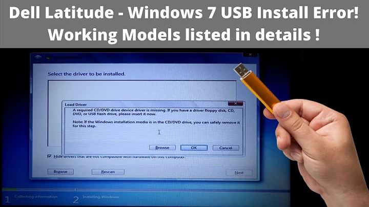 Dell  Latitude (Models in Details) OS Install USB Driver Failure - Check Details for Models!