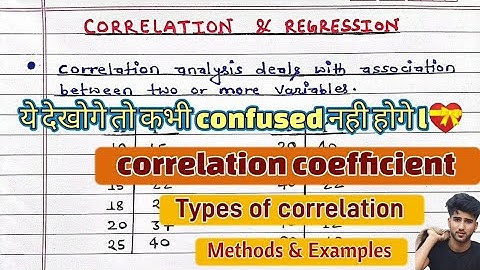 Correlation & Regression Explained in Hindi | Types, Methods, Coefficient of Correlation | Arya