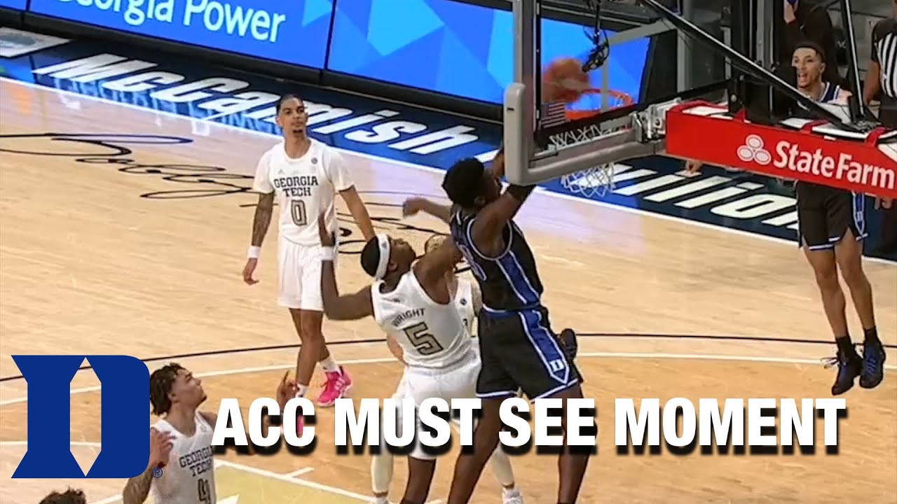 Duke's Mark Williams Gets The Alley-Oop Dunk | ACC Must See Moment