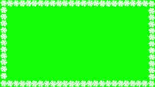 Футаж снежинки рамка #1 Footage frame snowflakes green background free download