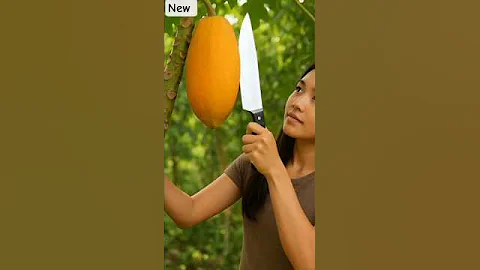 🥭 Satisfying Papaya Cutting ASMR | Relaxing Fruit Sound 🍃 | Viral Shorts