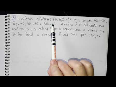 Resolução de exercícios sobre processos de eletrização.