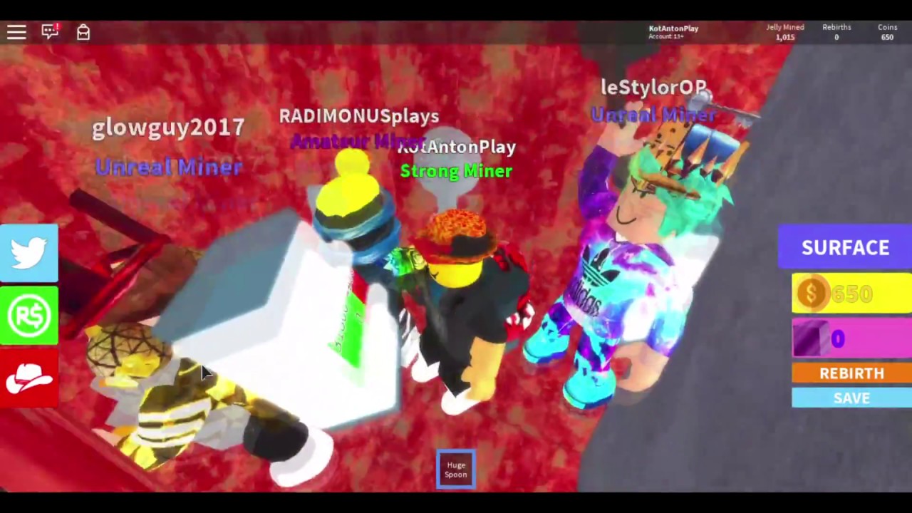 Jelly Mining Simulator Sabirayu Zhile Youtube - denis roblox jelly mining simulator