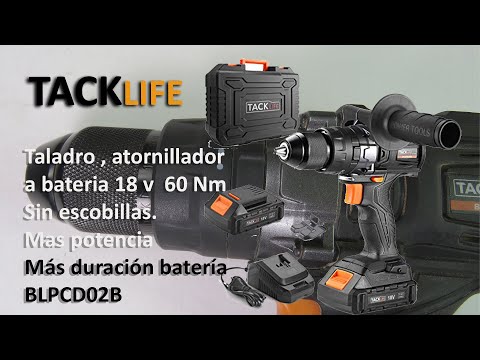 Taladro Atornillador Eléctrico, 18V bateria, sin escobillas, 60N.m