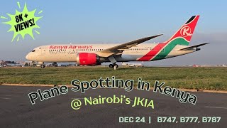Plane Spotting Nairobis Jomo Kenyatta International Airport 25Th December 2023 747, 777 And 787