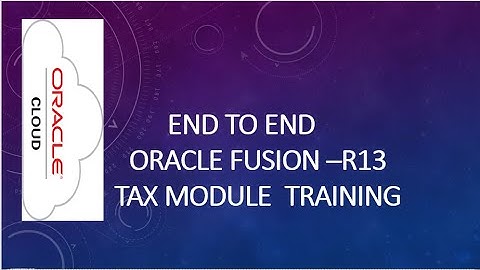 Manage Tax Rule|Oracle Fusion R13|Tax Zone|Check below Udemy Link to enroll for full session