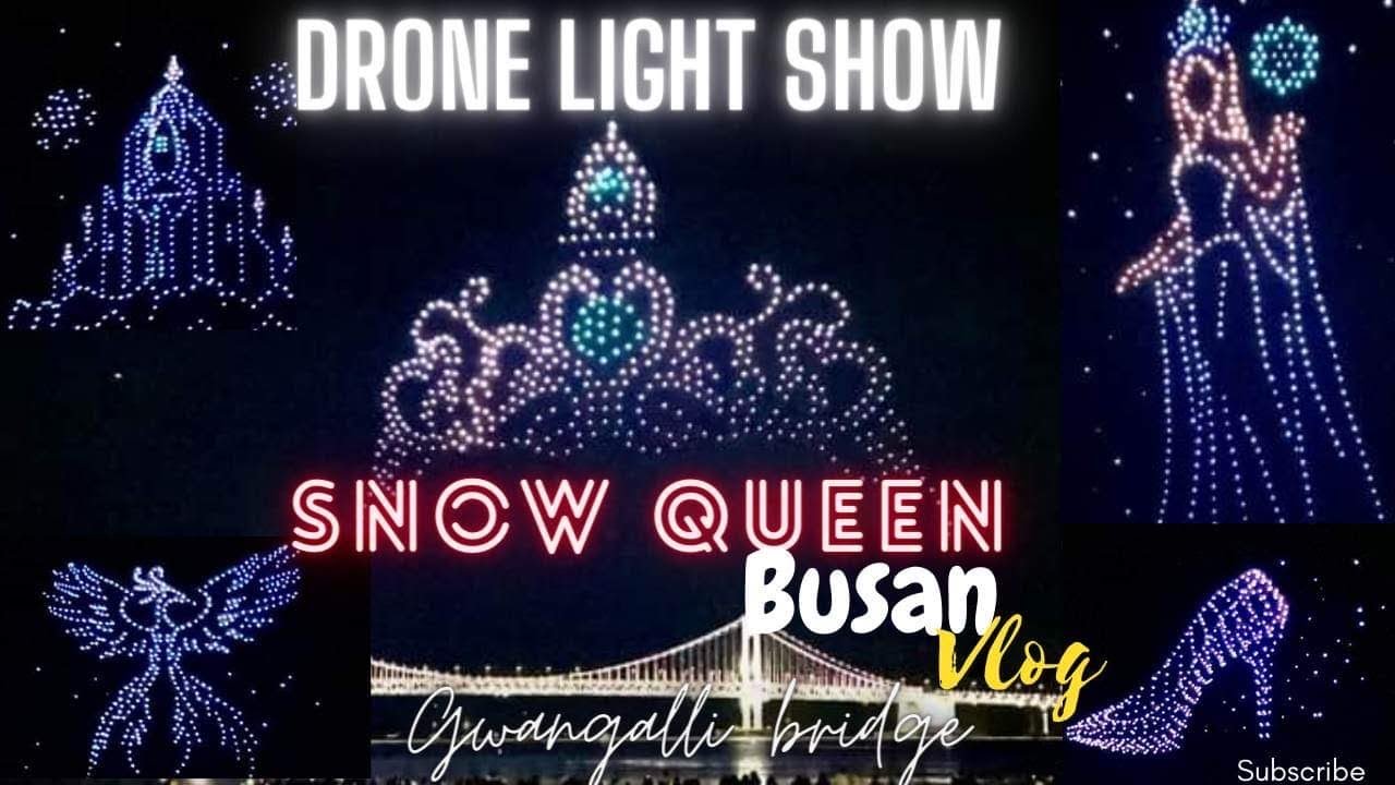 Snow Queen Marvelous Drone Light Show @ Gwangalli Bridge Busan South Korean🇰🇷