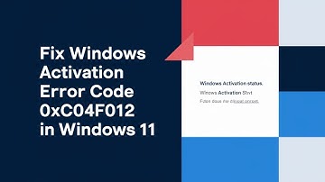 How to Fix the Windows Activation Error 0xc004f012 [Solution]